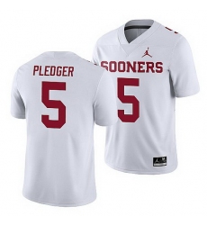 Oklahoma Sooners T.J. Pledger White Game Men'S Jersey