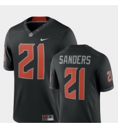 Men Oklahoma State Cowboys And Cowgirls Barry Sanders Black Alumni Football Game Player Jersey