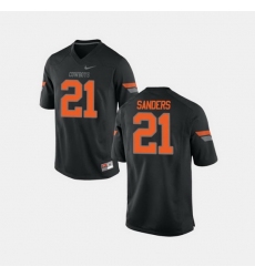 Men Oklahoma State Cowboys And Cowgirls Barry Sanders College Football Black Jersey