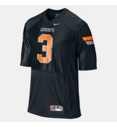 Men Oklahoma State Cowboys And Cowgirls Brandon Weeden College Football Black Jersey