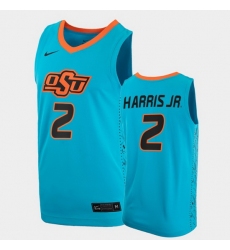 Men Oklahoma State Cowboys Chris Harris Jr. College Basketball Blue Jersey