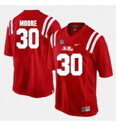 A.J. Moore Red Ole Miss Rebels Alumni Football Game Jersey
