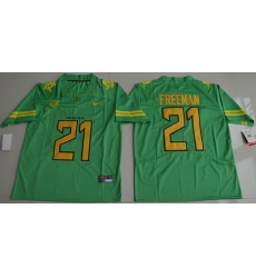 Ducks #21 Royce Freeman Apple Green Electric Lightning Limited Stitched NCAA Jersey