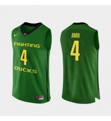 Men Oregon Ducks Ehab Amin Apple Green Authentic College Basketball Jersey