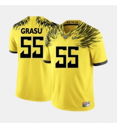 Men Oregon Ducks Hroniss Grasu College Football Yellow Jersey