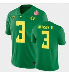 Men Oregon Ducks Johnny Johnson Iii 2021 Fiesta Bowl Green Game Jersey 0A