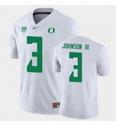 Men Oregon Ducks Johnny Johnson Iii Game White College Football Jersey