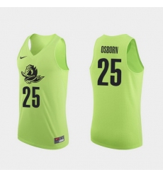 Men Oregon Ducks Luke Osborn Apple Green Authentic College Basketball Jersey 0A
