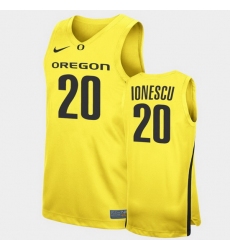 Men Oregon Ducks Sabrina Ionescu Replica Yellow College Basketball Jersey