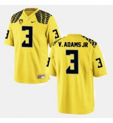Men Oregon Ducks Vernon Adams College Football Yellow Jersey