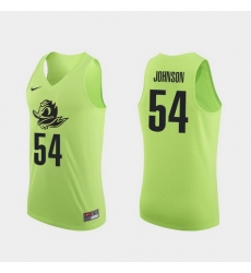 Men Oregon Ducks Will Johnson Apple Green Authentic College Basketball Jersey 0A