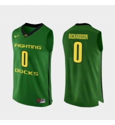 Men Oregon Ducks Will Richardson Apple Green Authentic College Basketball Jersey