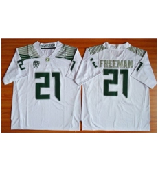 Oregon Ducks #21 Royce Freeman White Limited Stitched NCAA Jersey