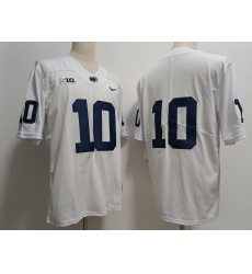 Men Penn State Nittany Lions Nicholas Singleton #10 white stitched Football Jersey