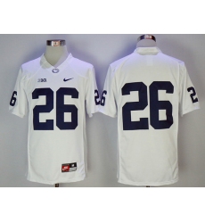 NCAA Penn State Nittany Lions #26 Saquon Barkley White College Football Jersey