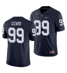 penn state nittany lions coziah izzard navy college football men's jersey