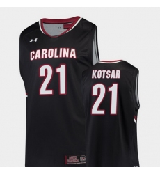 Men South Carolina Gamecocks Maik Kotsar Black Replica College Basketball Jersey