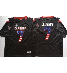 South Carolina Gamecocks 7 Jadeveon Clowney Black USA Flag College Jersey