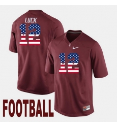 Andrew Luck Cardinal Stanford Cardinal Us Flag Fashion Jersey