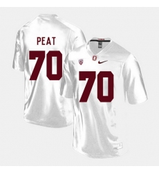 Men Stanford Cardinal Andrus Peat College Football White Jersey