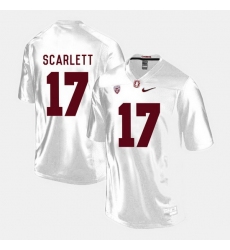 Men Stanford Cardinal Brennan Scarlett College Football White Jersey