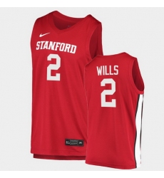 Men Stanford Cardinal Bryce Wills College Basketball Red 2020 21 Jersey