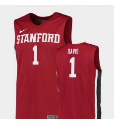 Men Stanford Cardinal Daejon Davis Red Replica College Basketball Jersey