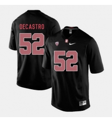 Men Stanford Cardinal David Decastro College Football Black Jersey