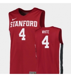 Men Stanford Cardinal Isaac White Red Replica College Basketball Jersey