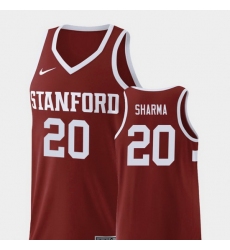 Men Stanford Cardinal Josh Sharma Wine Replica College Basketball Jersey