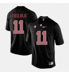Men Stanford Cardinal Levine Toilolo College Football Black Jersey