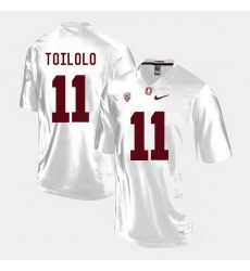 Men Stanford Cardinal Levine Toilolo College Football White Jersey