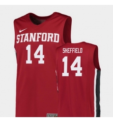 Men Stanford Cardinal Marcus Sheffield Red Replica College Basketball Jersey