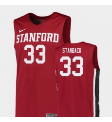 Men Stanford Cardinal Trevor Stanback Red Replica College Basketball Jersey