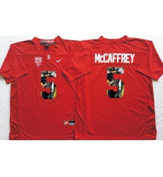 Stanford Cardinal 5 Christian McCaffrey Red Portrait Number College Jersey