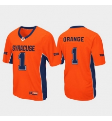 Men Syracuse Orange 1 Orange Max Power Football Jersey