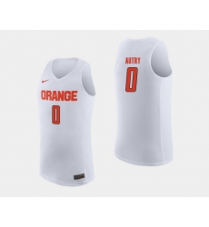 Men Syracuse Orange Adrian Autry White College Basketball Jersey