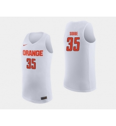 Men Syracuse Orange Bourama Sidibe White College Basketball Jersey