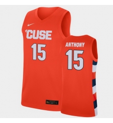 Men Syracuse Orange Carmelo Anthony College Basketball Orange Replica Jersey