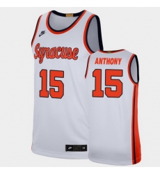 Men Syracuse Orange Carmelo Anthony Retro Limited White Ncaa Basketball Jersey