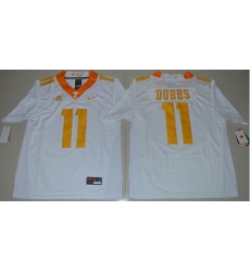 Vols #11 Joshua Dobbs White Stitched NCAA Jersey