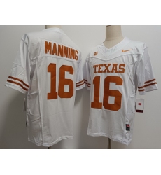  Texas Longhorns #16 Arch Manning White  F U S E Jersey