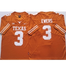 Men Nike Texas Longhorns #3 Quinn Ewers Orange College Football Jersey