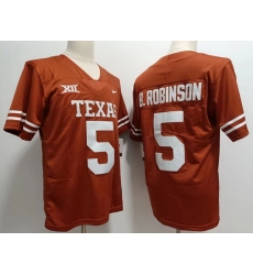 Men Texas Longhorns #5 Bijan Robinson Nike NCAA Stitched Orange Football Jersey