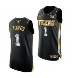 Texas Longhorns Andrew Jones 2021 March Madness Golden Authentic Black Jersey