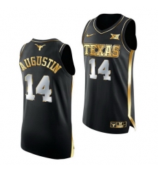 Texas Longhorns D.J. Augustin 2021 March Madness Golden Authentic Black Jersey