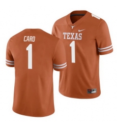 Texas Longhorns Hudson Card Texas Orange College Football Men'S Jersey