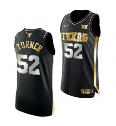 Texas Longhorns Myles Turner 2021 March Madness Golden Authentic Black Jersey
