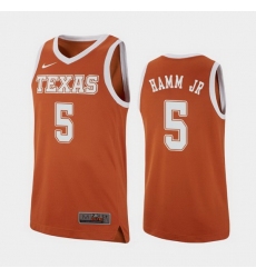 Texas Longhorns Royce Hamm Jr. Texas Orange Replica Men'S Jersey