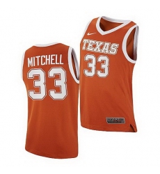 Texas Longhorns Tre Mitchell Orange College Basketball 2021 Top Transfers Jersey